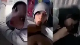 Paksa Berhijab Cantik Sambil Mengisap Kontol