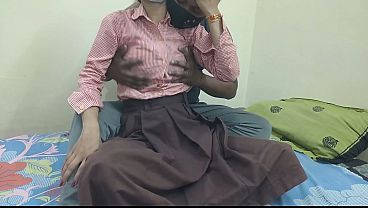 Cewek Kuliahan India Digebukin Pacar Di Kamar, Crot Di Dalem.
